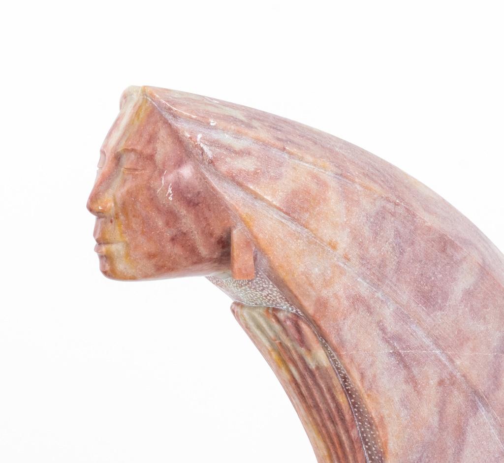 American Craftsman Larry Yazzie Figure Carved Stone Sculpture
