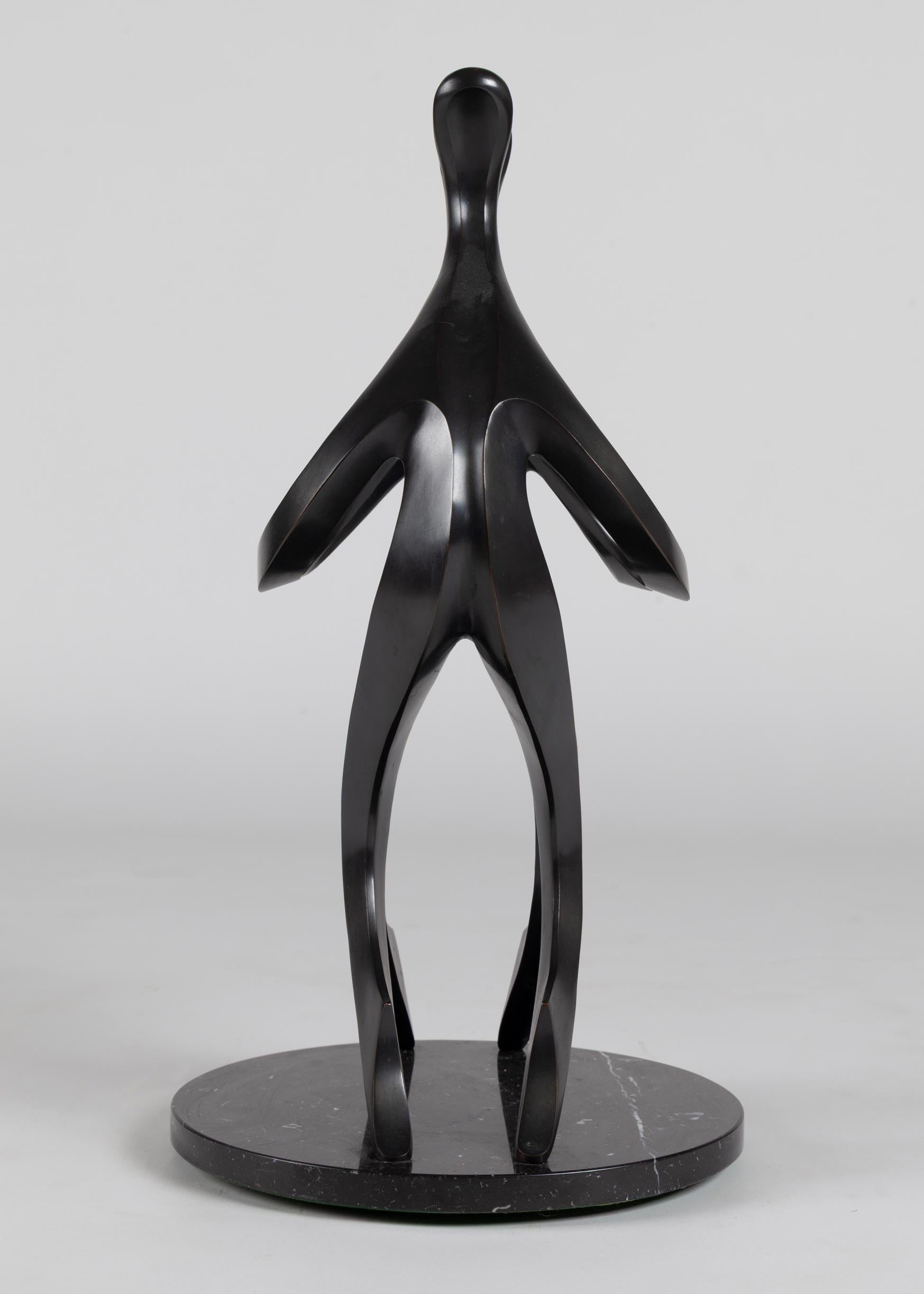 Dancing Figures - Gold Figurative Sculpture by Larry Young