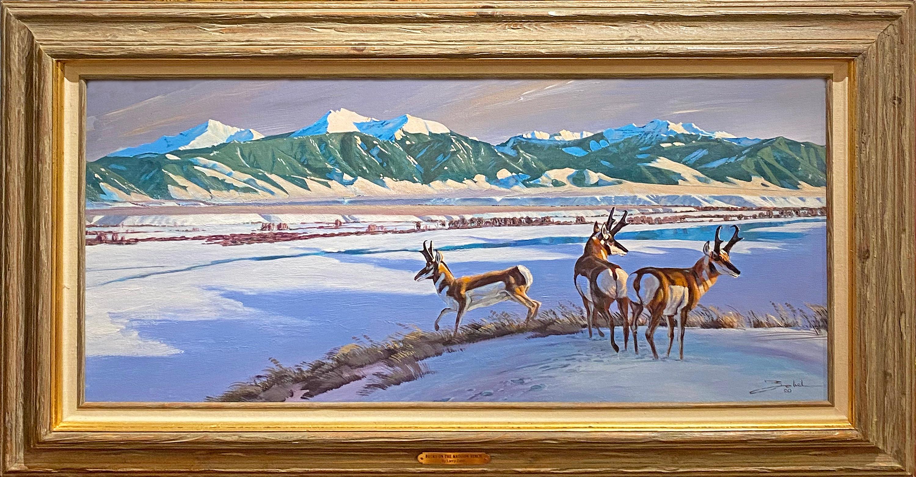 Bucks On The Madison Bench - Painting by Larry Zabel