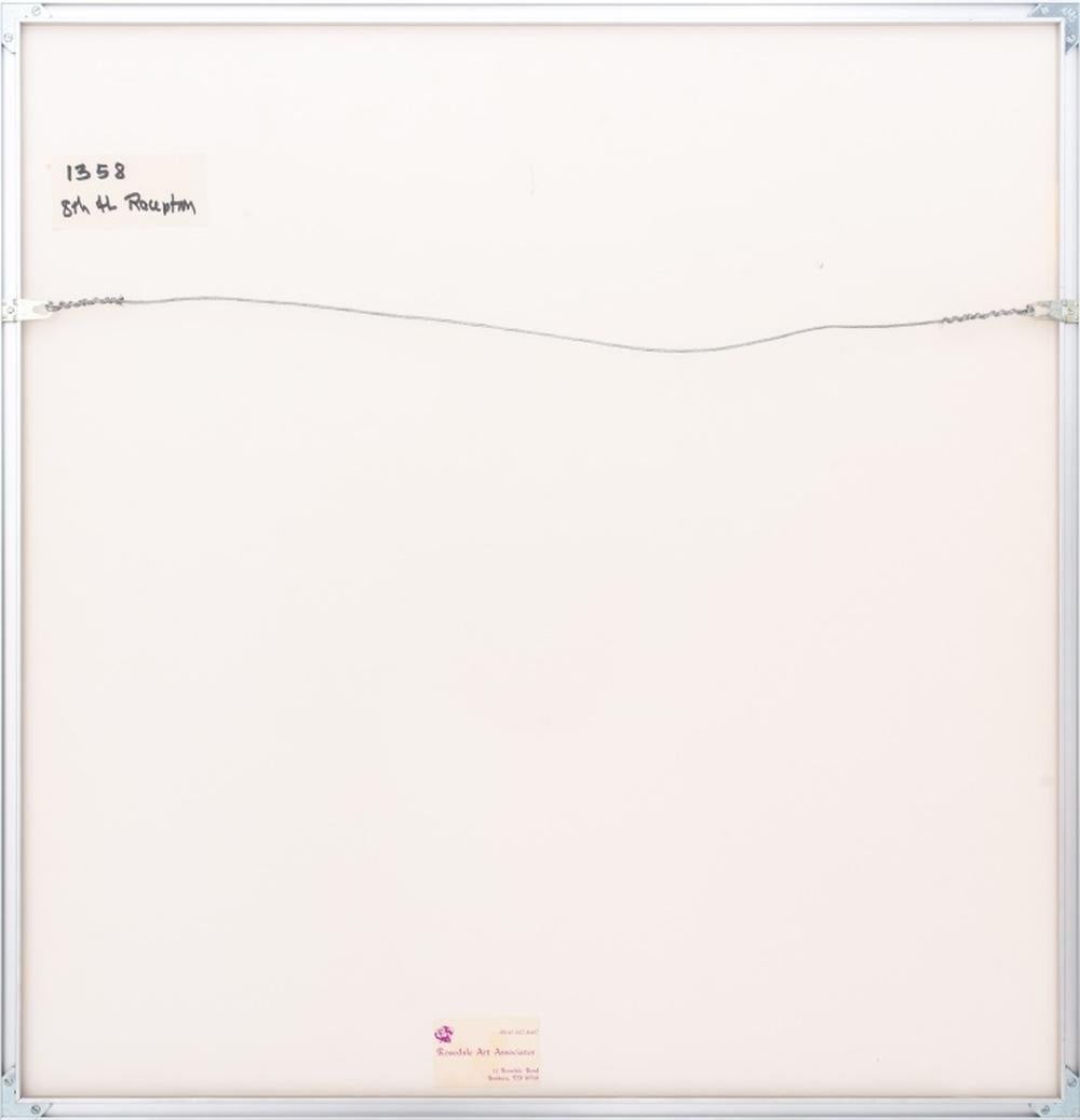 Paper Larry Zox Abstract Composition in Brown Pochoir For Sale
