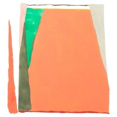 Larry Zox Abstract Composition in Salmon Pochoir