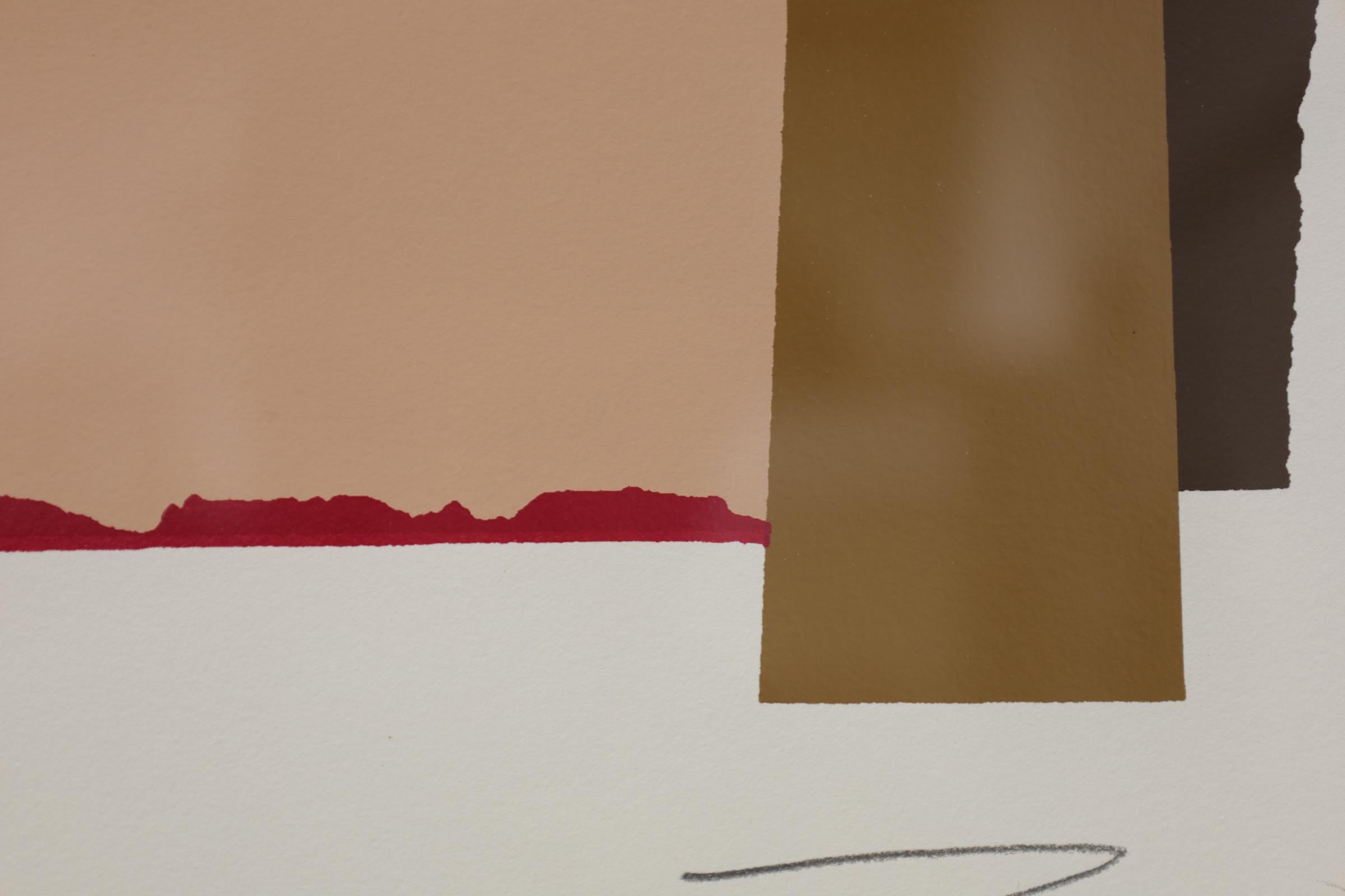 Larry Zox Bonac I & II, Abstract Expressionist Screenprint by Larry Zox 1981 For Sale 1