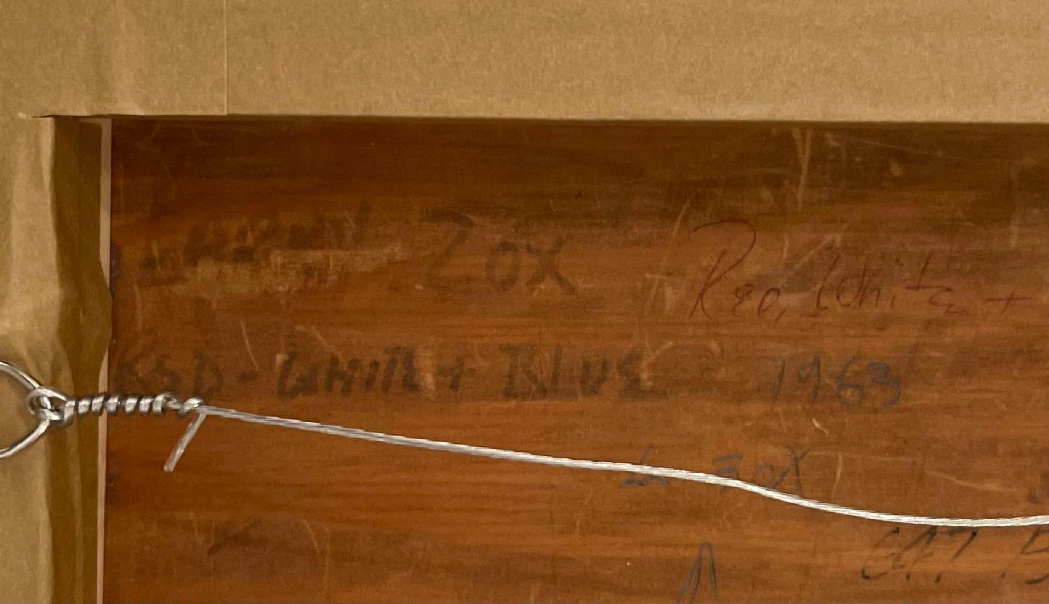 Larry Zox, original Red, White and Blue acrylic painting, signed, dated, framed For Sale 7