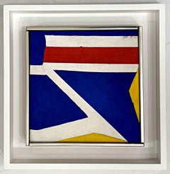 Larry Zox, original Red, White and Blue acrylic painting, signed, dated, framed