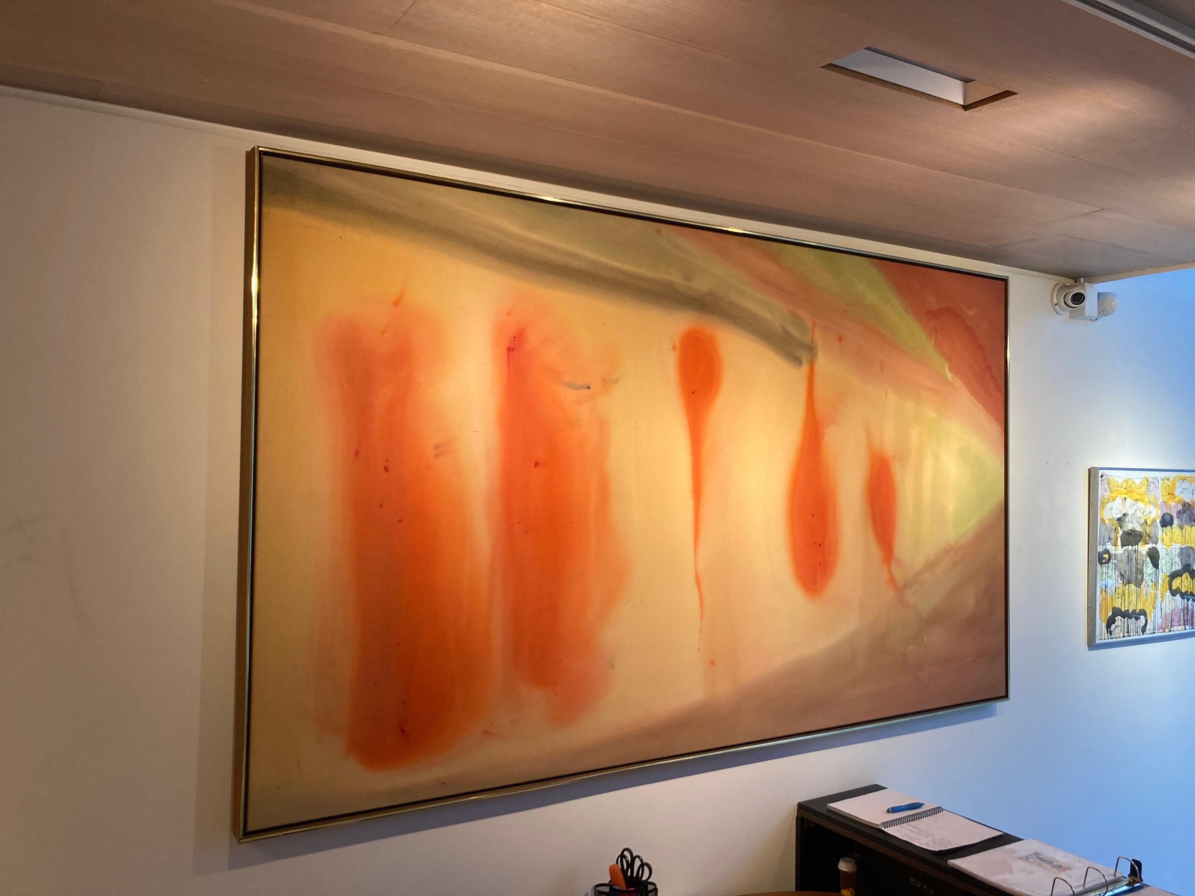 Senza titolo - Abstract Painting Arancia di Larry Zox