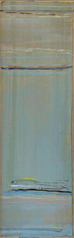 "Untitled, " Larry Zox, Abstract Expressionist, Blue Color Field, Minimalism