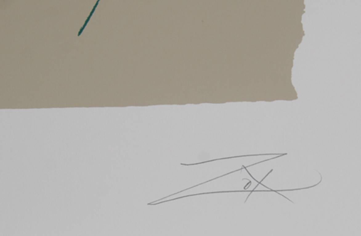 Artist: Larry Zox
Title: Green Card Sound I
Year: 1980
Medium: Serigraph, Signed and numbered in Pencil
Edition: 185
Size: 40.5 x 30 inches