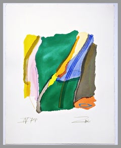IV unique Printers Proof Color field geometric abstraction pencil signed pochoir