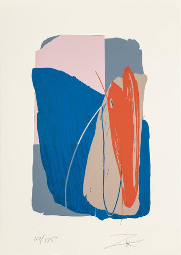 Larry Zox (1936-2006)
Untitled 4, c. 1980
Screenprint in colors on paper
Sheet 42 1/4in H  x 29 3/4in 
Edition 167 of  175
Signed and numbered in pencil along lower edge

Lawrence "Larry" Zox (May 31, 1937 – December 16, 2006) was an American
