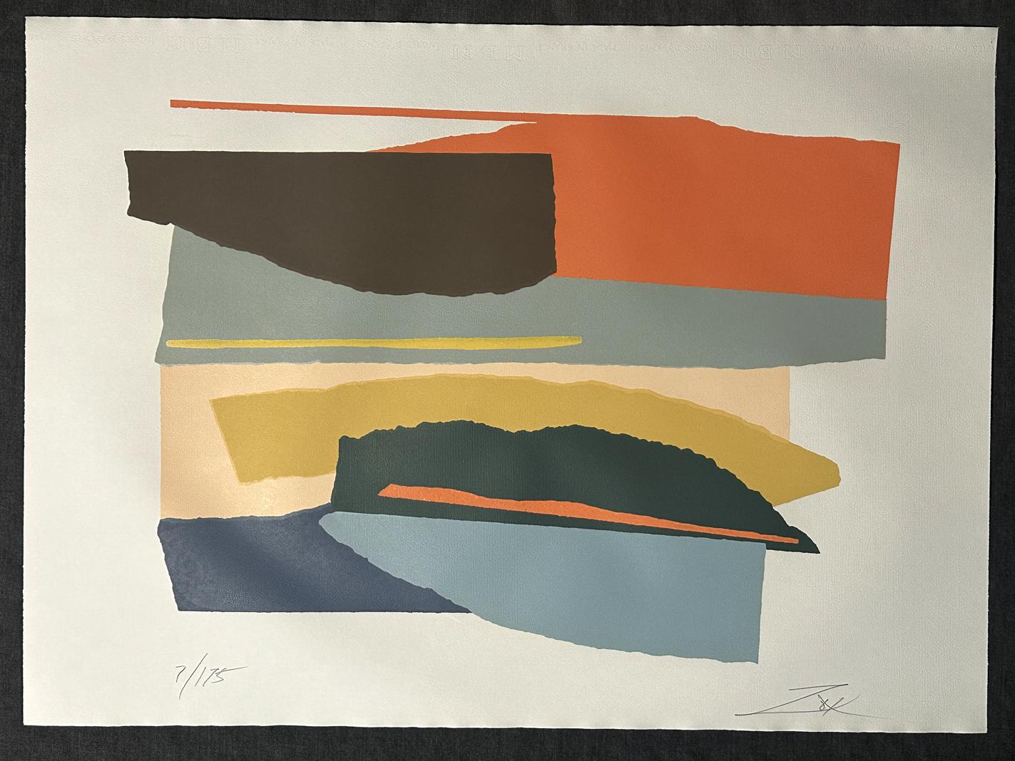 Niagara Series I 1973 Signed Limited Edition Linocut Lithograph For Sale 2