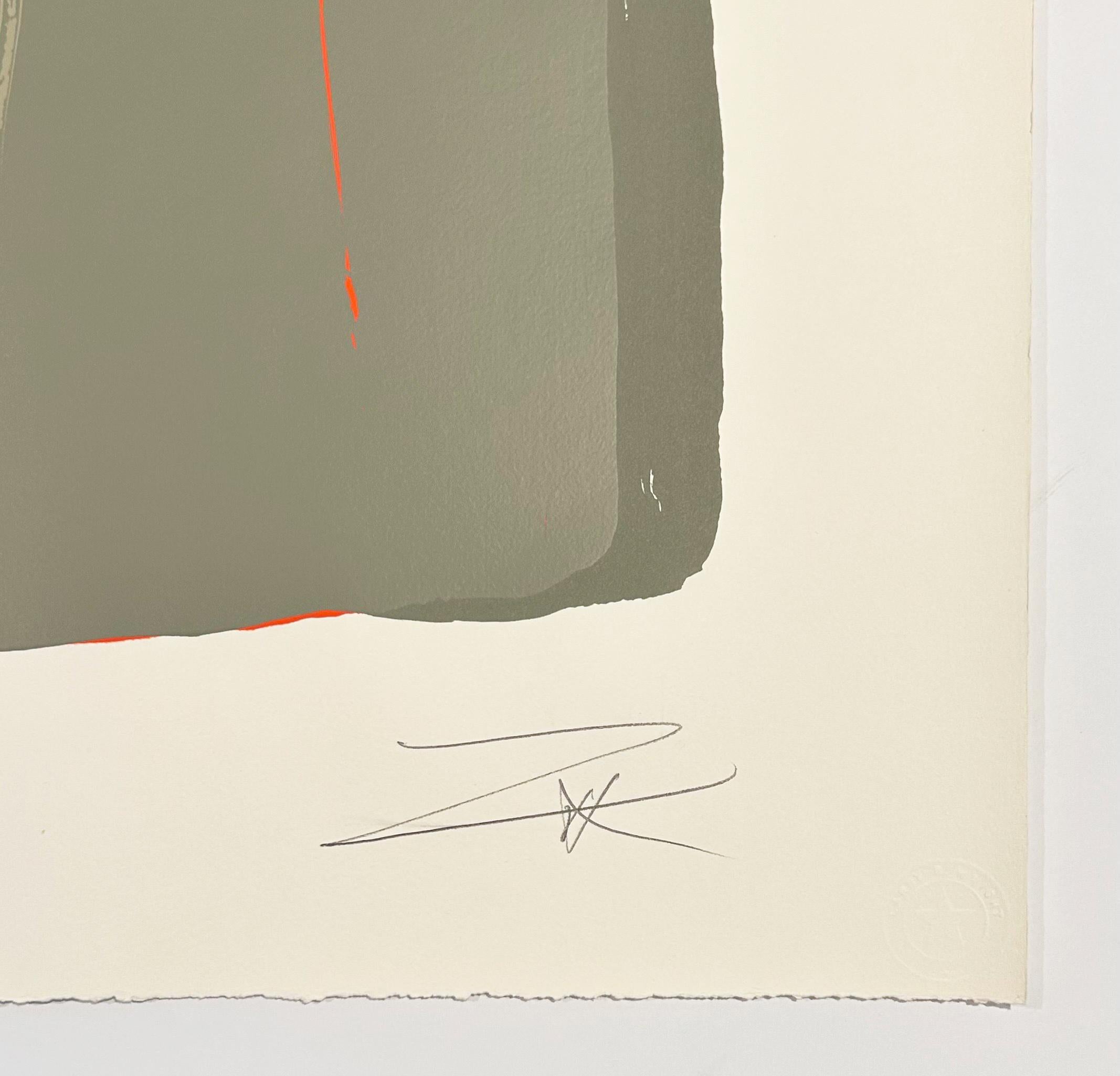 Niagara Series III - Brown Abstract Print by Larry Zox