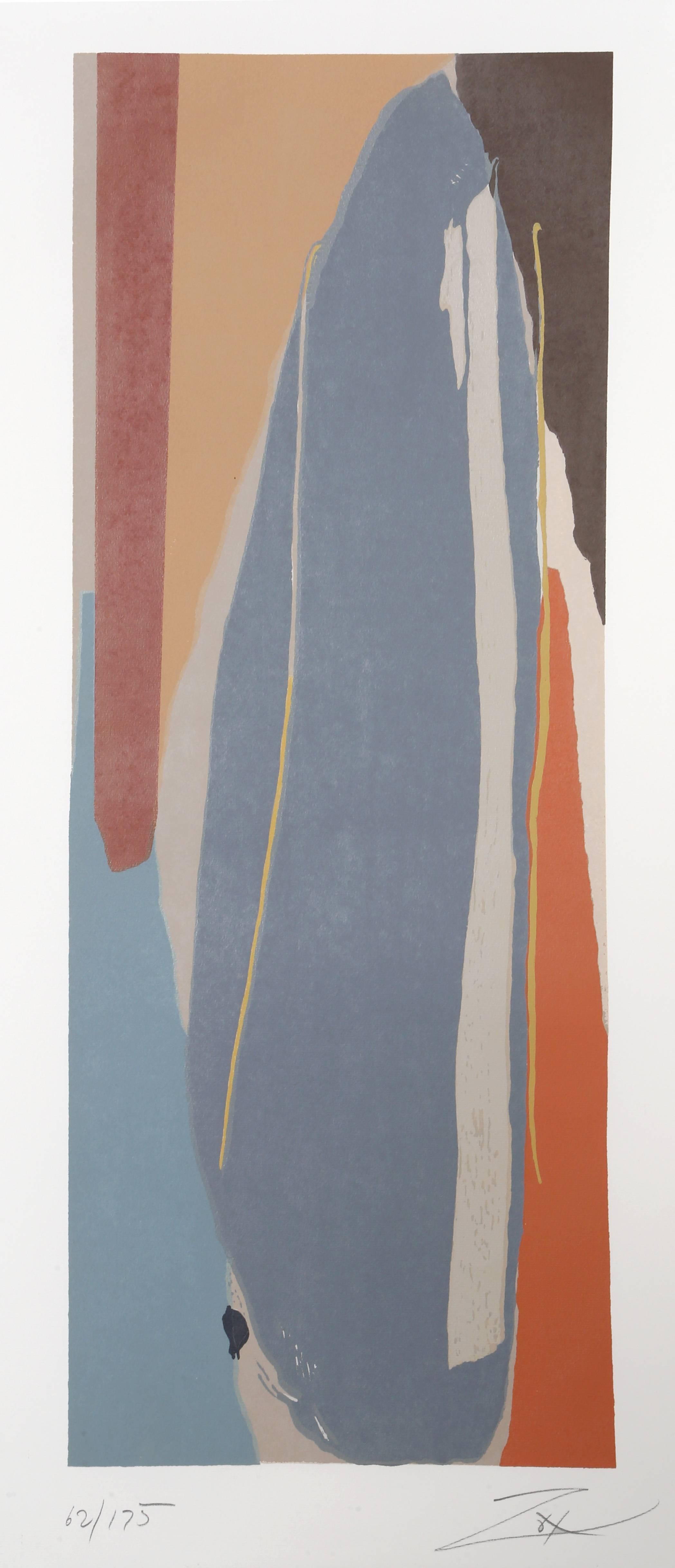 Artist: Larry Zox
Title: Niagara Series No. 5
Year: circa 1980
Medium: Screenprint, signed and numbered in pencil 
Edition: 175
Image Size: 34 x 13 inches
Paper Size: 39 in. x 20.5 in. (99.06 cm x 52.07 cm)