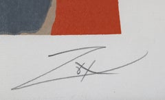 Niagara Series No. 5, Signed Abstract Expressionist Screenprint by Larry Zox