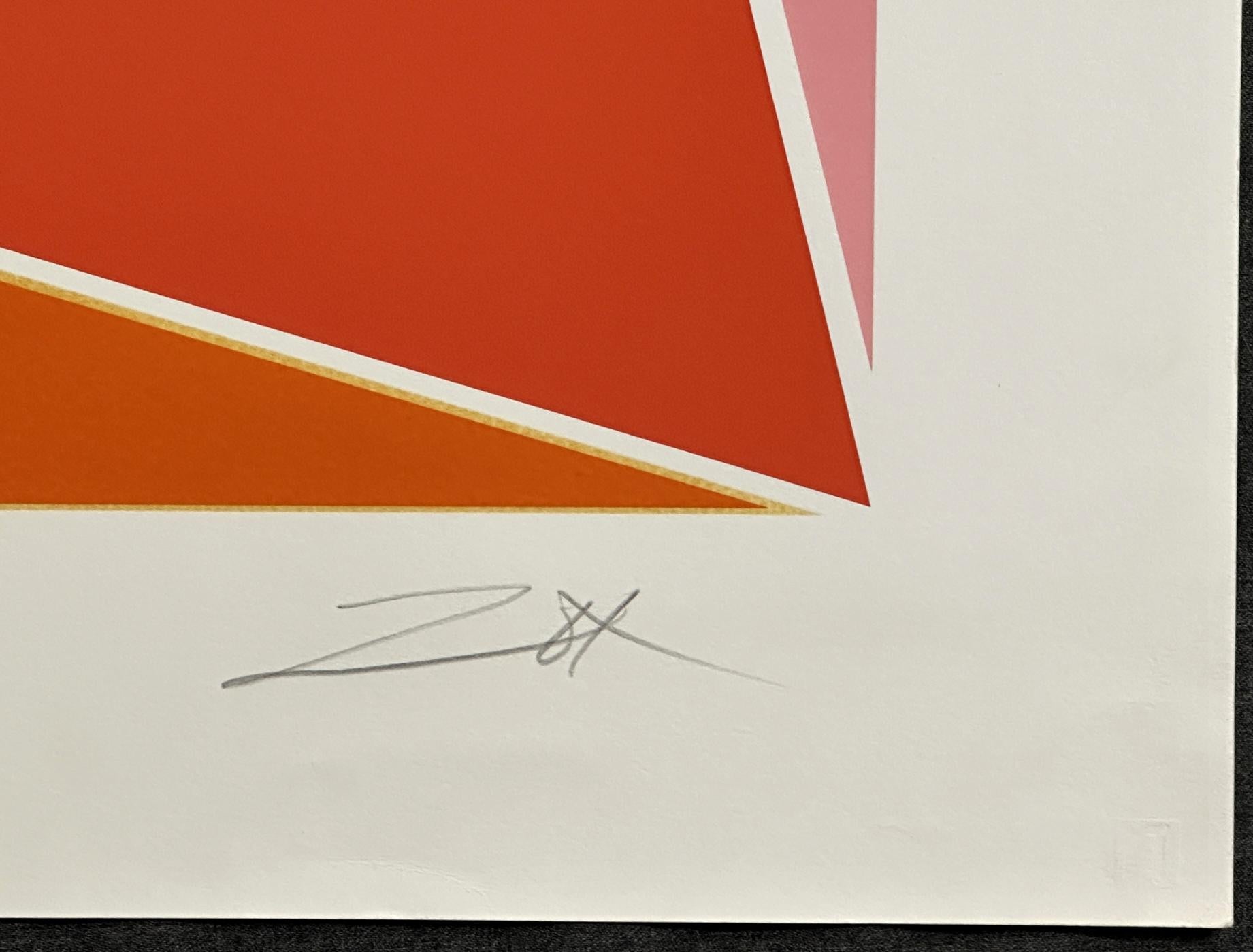 Three Square Composition, 1978 Signed Limited Edition Screen Print For Sale 1