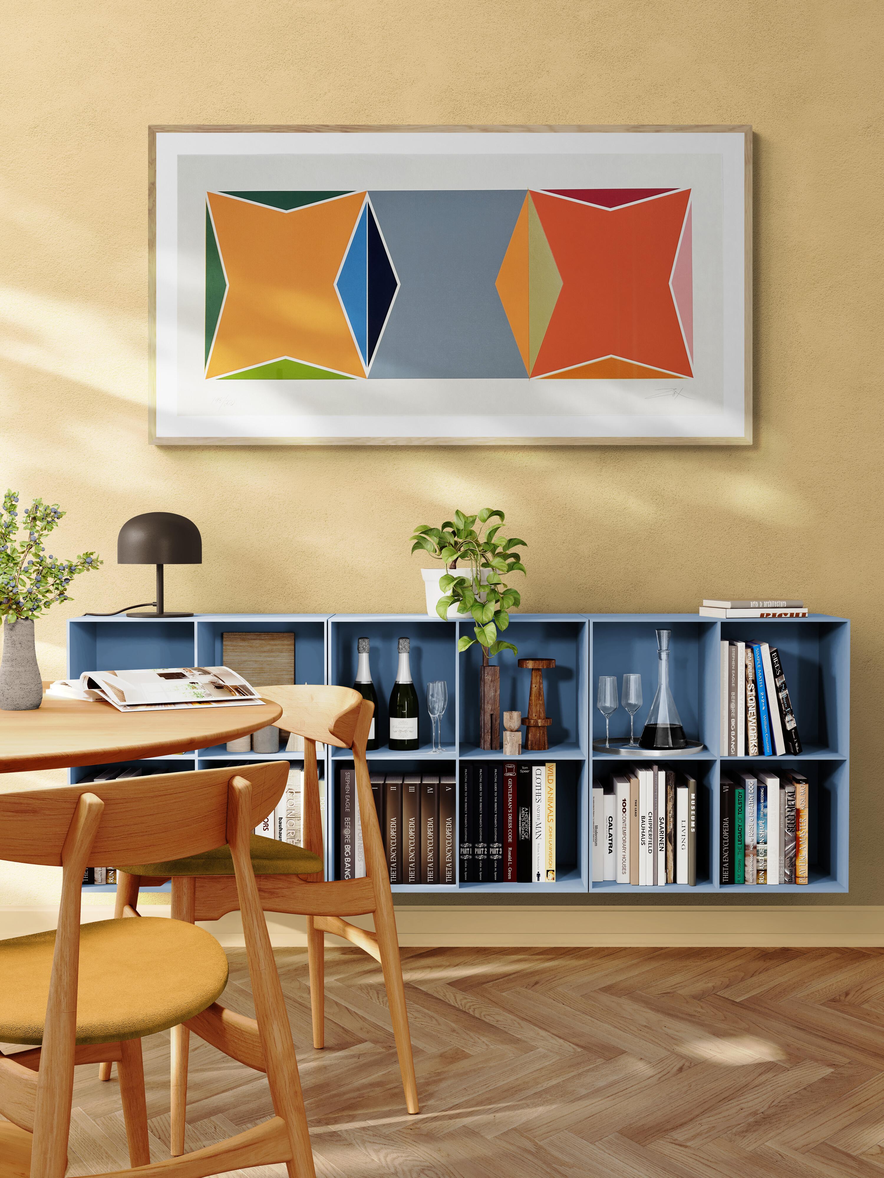 Three Square Composition, 1978 Signed Limited Edition Screen Print For Sale 3