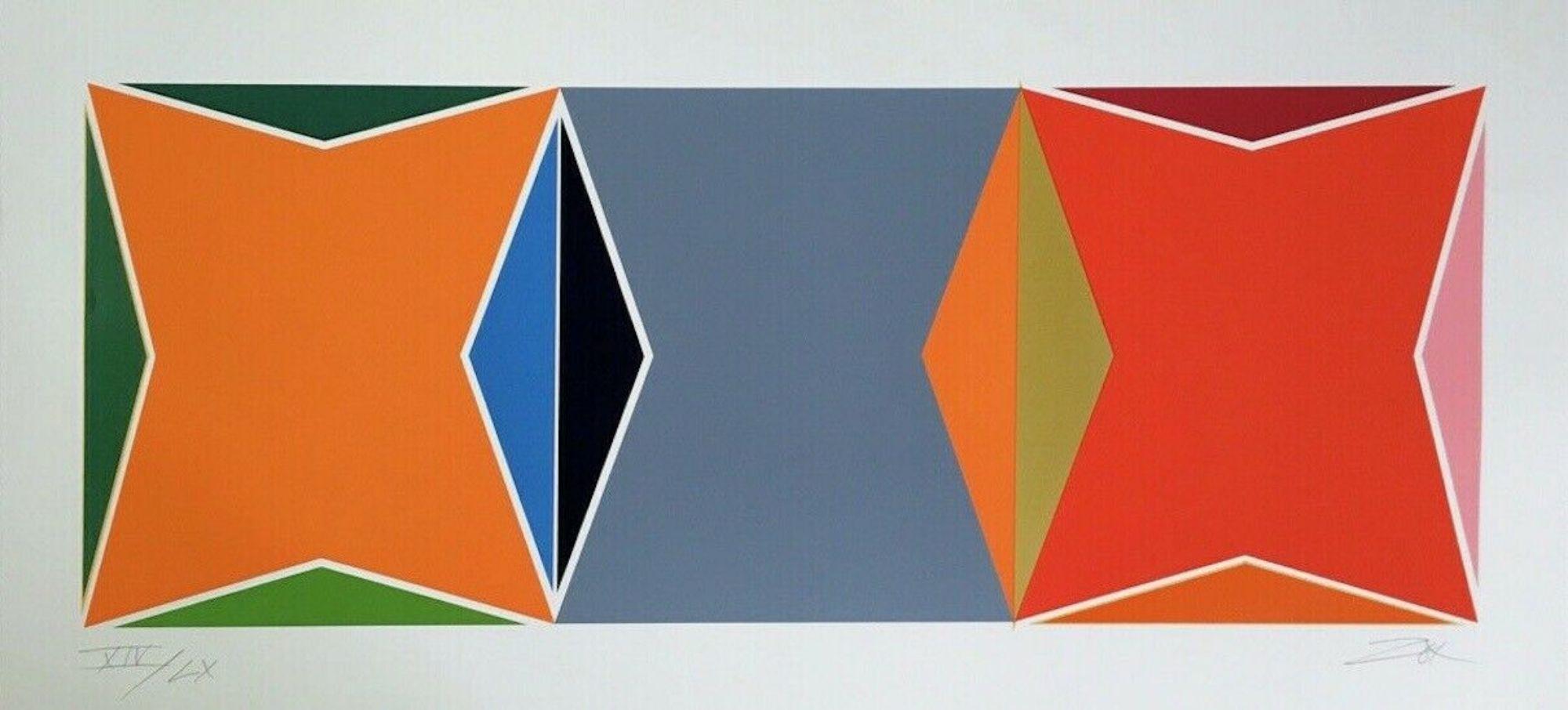 LARRY ZOX (1937-2006) One of the principal representatives of the generation of young painters following the era of the Abstract Expressionists, Zox is best known for his exuberant geometric abstractions. Many classified him as an Abstract artist,