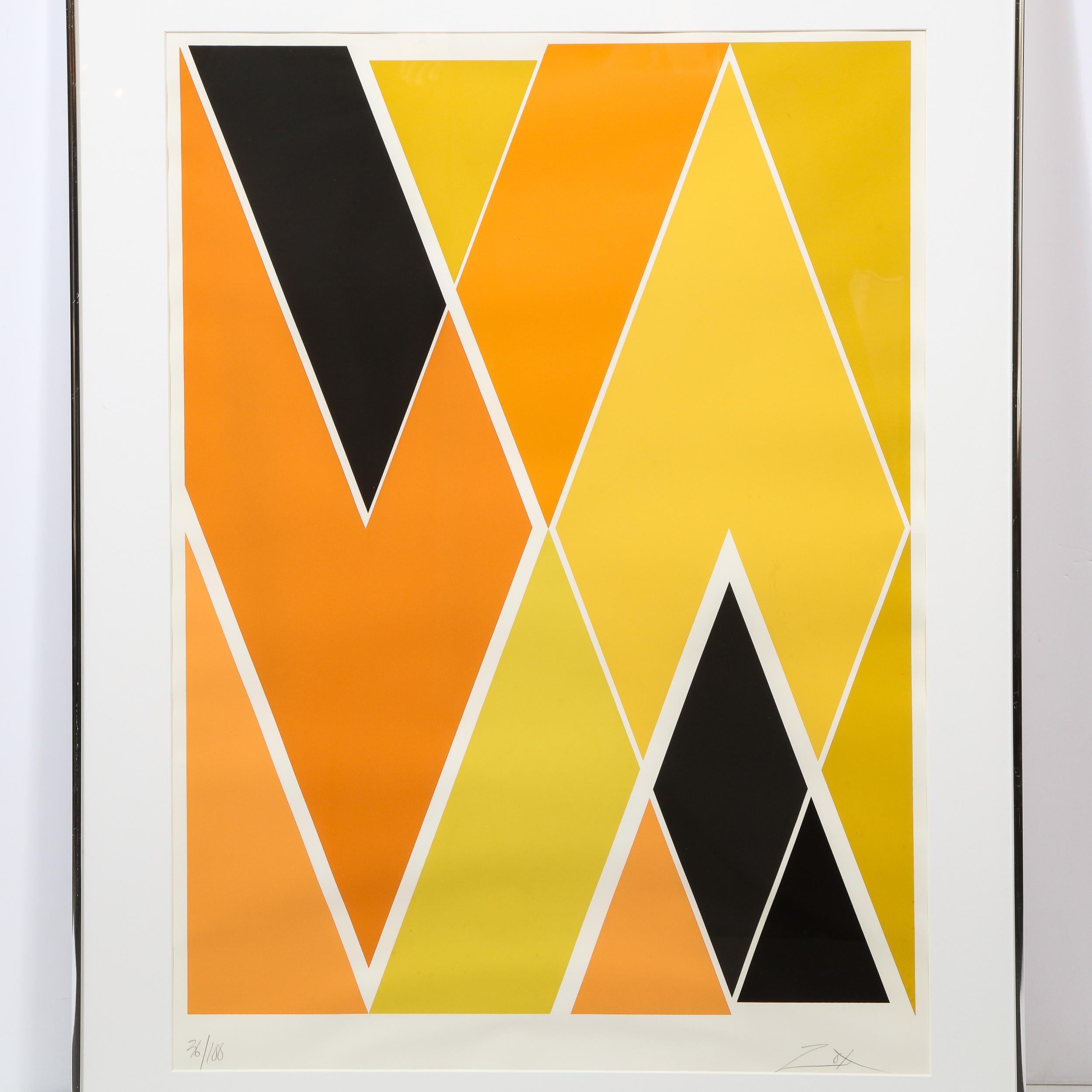 Untitled (Diagonal Composition) - Color-Field Print by Larry Zox