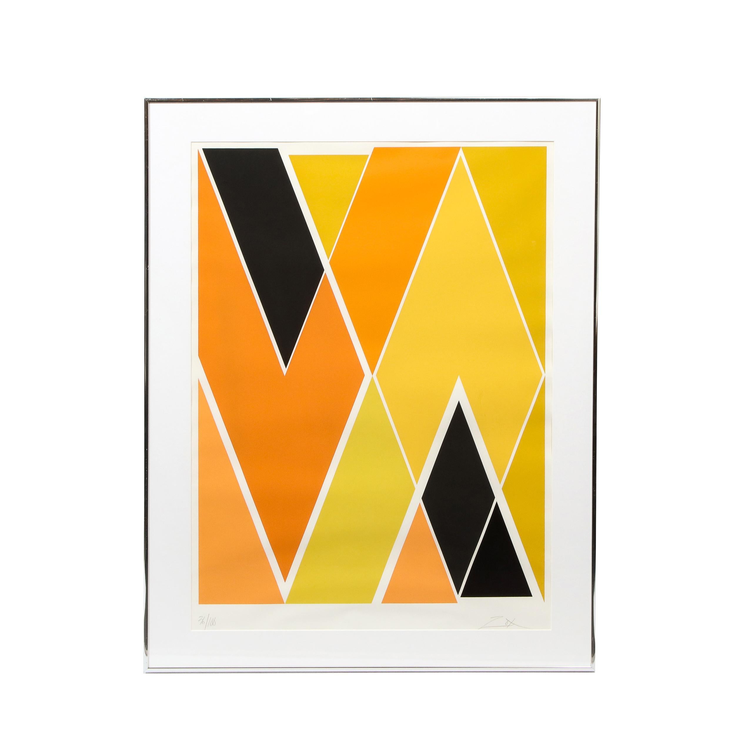 Larry Zox Print - Untitled (Diagonal Composition)