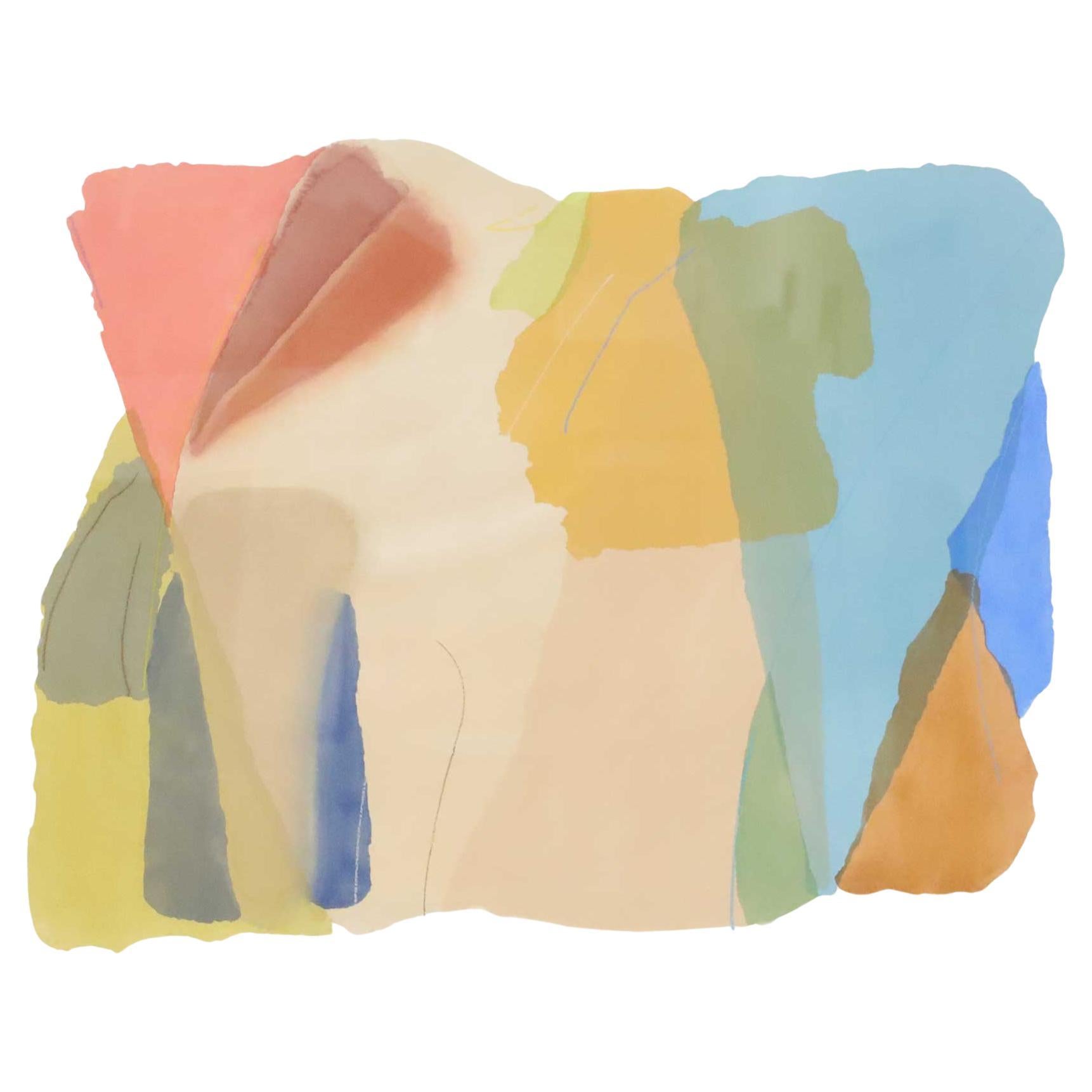 Larry Zox Screenprint, Titled "I", 12/22, Artwork only 51"W x 40"H