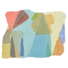 Larry Zox Screenprint, Titled "II', 5/23, Artwork only 51"W x 40"H