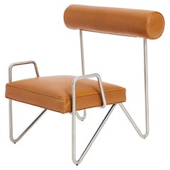 Larry's Lounge Chair in Tan Leather