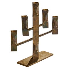 Lars Åkesson, Candelabro, Latón, Suecia, 1984