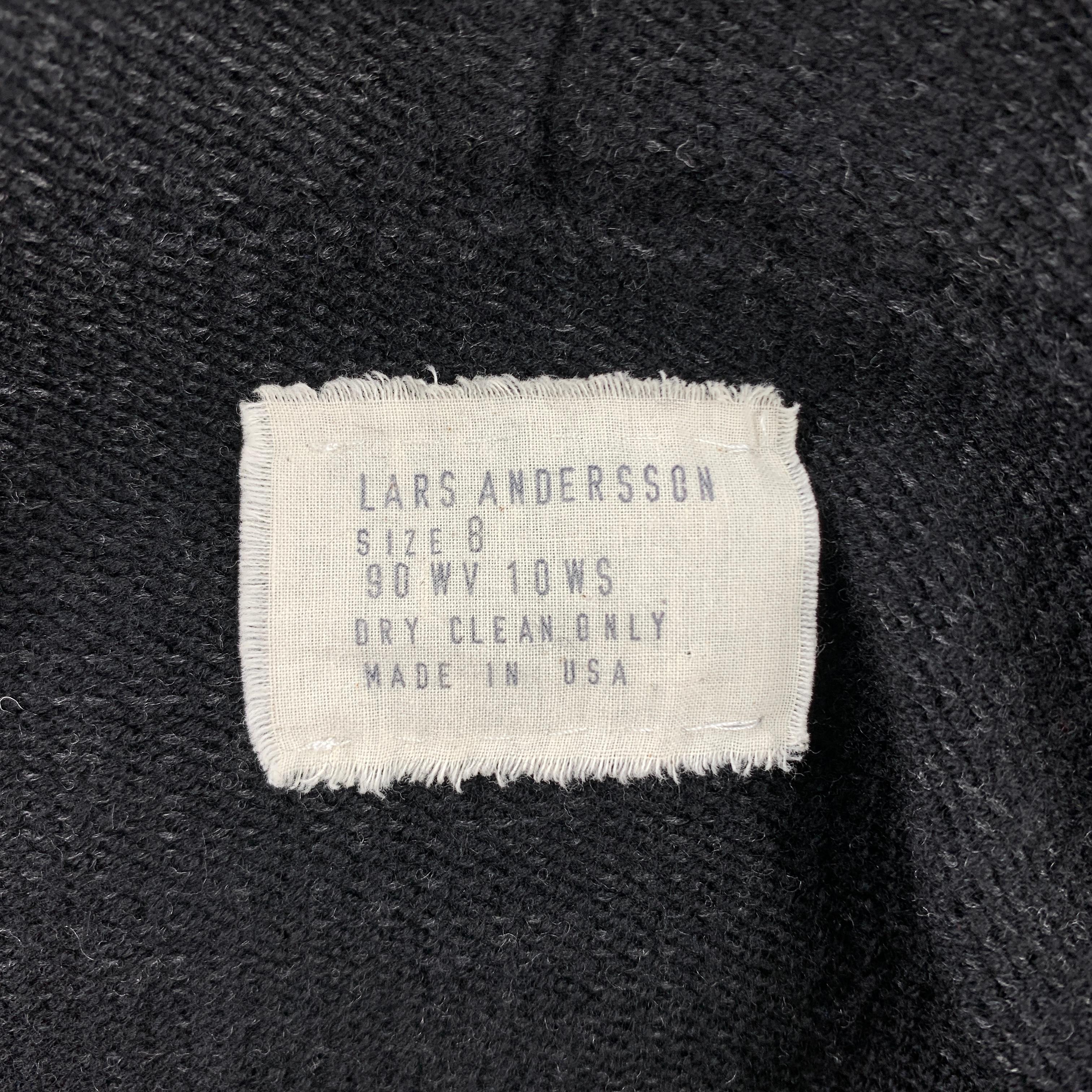 LARS ANDERSSON Size 8 Charcoal Knitted Hooded Open Front Cardigan In Good Condition In San Francisco, CA
