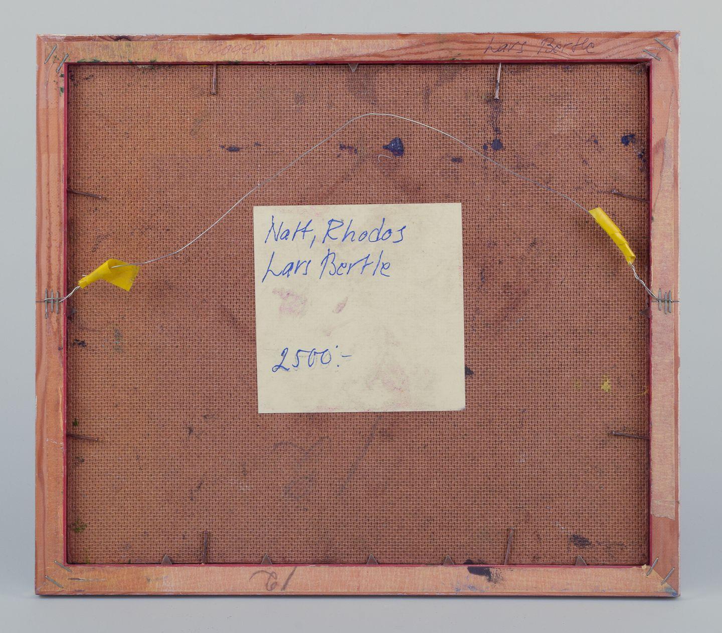 Autre Lars Bertle, artiste suédois classé Huile sur planche.  composition abstraite des années 1960 en vente