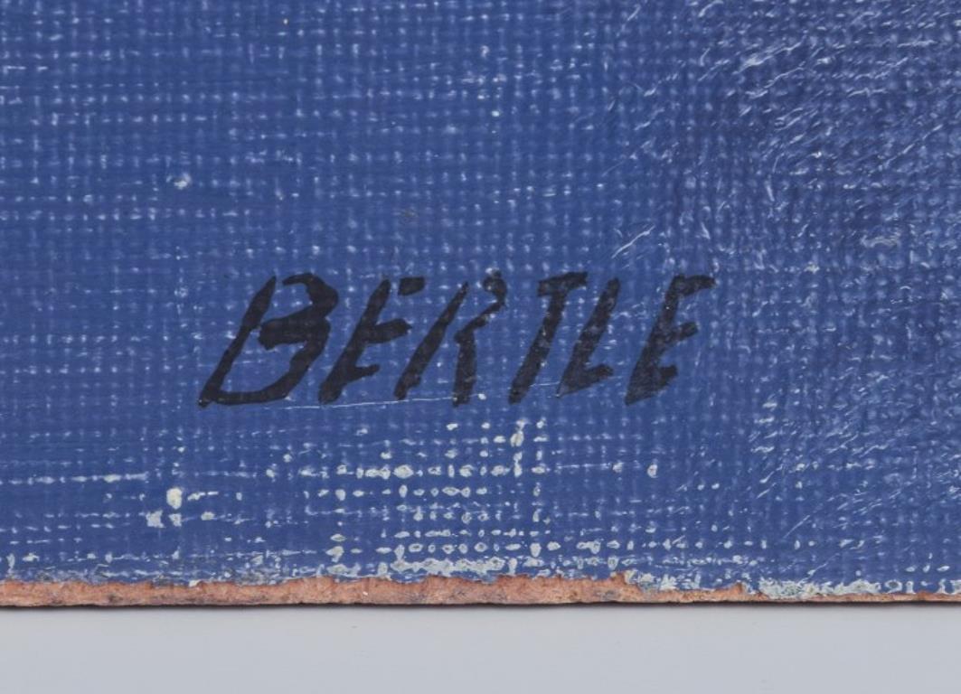 Lars Bertle, aufgeführter schwedischer Künstler. Öl auf Leinwand. Abstrakte Komposition. 1960er Jahre im Angebot 1