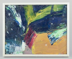 Lars Bertle, listed Swedish artist. Oil on panel. Abstract composition. 2017