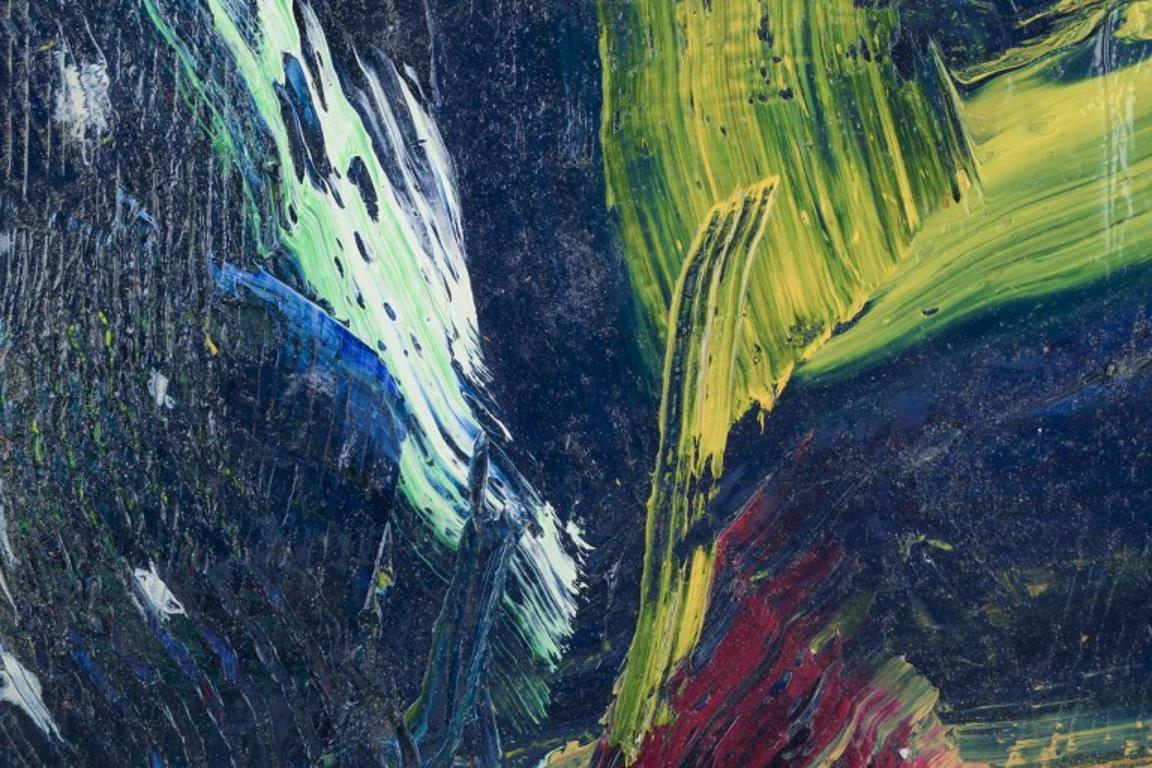 Svedese Lars Bertle, artista svedese quotato in borsa. Olio su pannello. Composizione astratta. 2017 in vendita