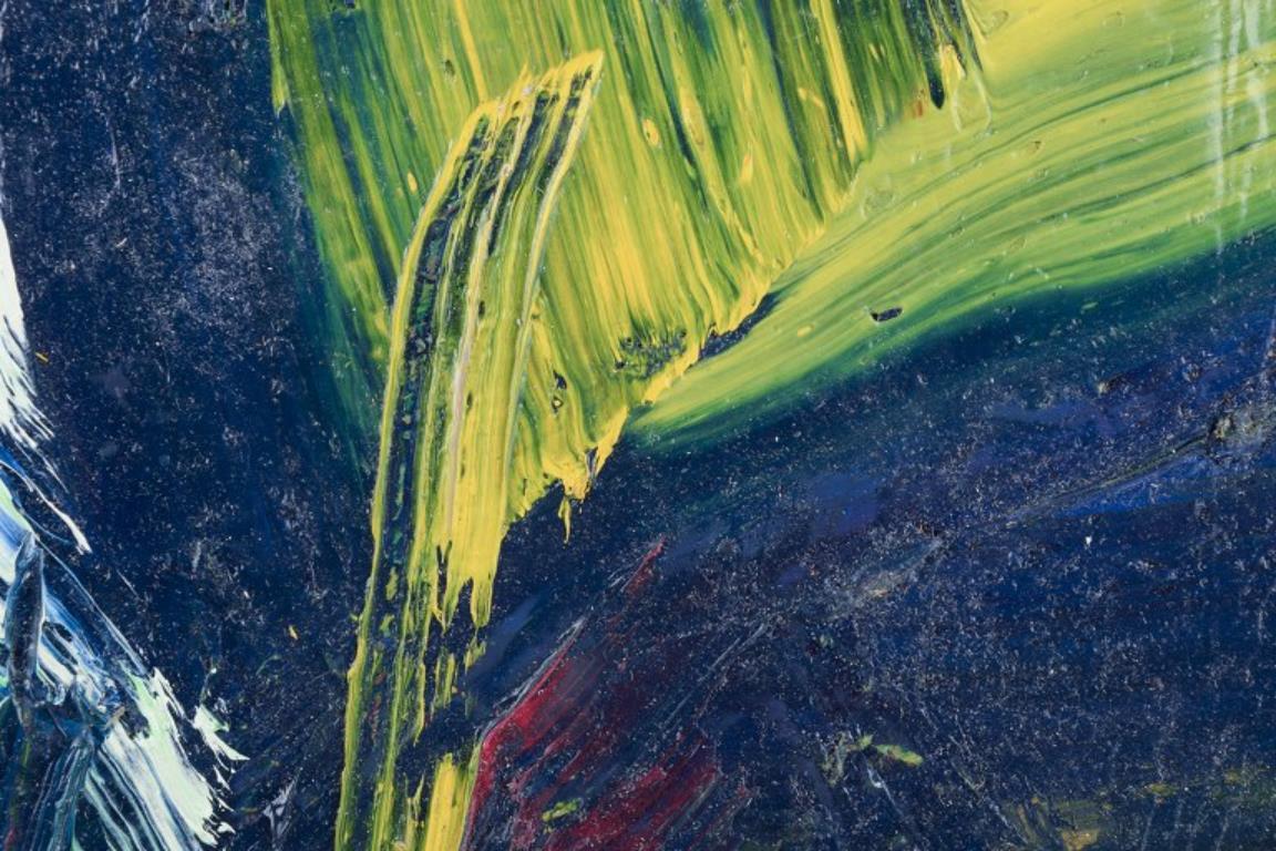 XXI secolo e contemporaneo Lars Bertle, artista svedese quotato in borsa. Olio su pannello. Composizione astratta. 2017 in vendita