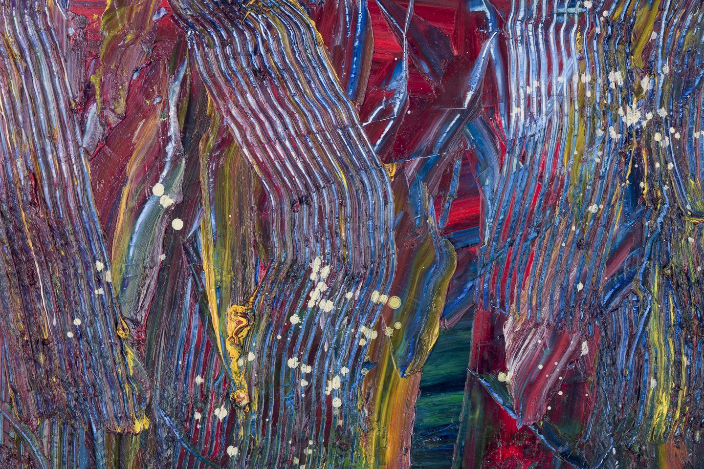 Moderno Lars Bertle, pittore svedese quotato in borsa. Olio su tavola. Composizione astratta, 2015 in vendita