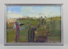 Lars Bertle, Swedish artist. Oil on canvas. Abstract landscape from Fårö.