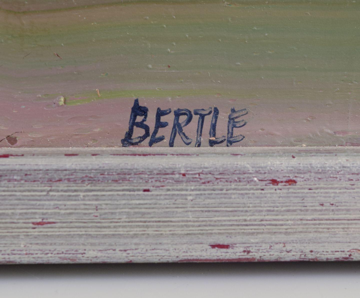 Metà XX secolo Lars Bertle, artista svedese. Olio su tela. Paesaggio astratto da Fårö. in vendita