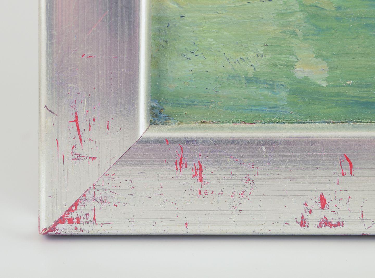 Metà XX secolo Lars Bertle, artista svedese. Olio su tela. Paesaggio astratto da Rhode. in vendita