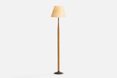 Lars Bessfelt, Floor Lamp, Oak, Metal, Paper, Sweden, 1980s