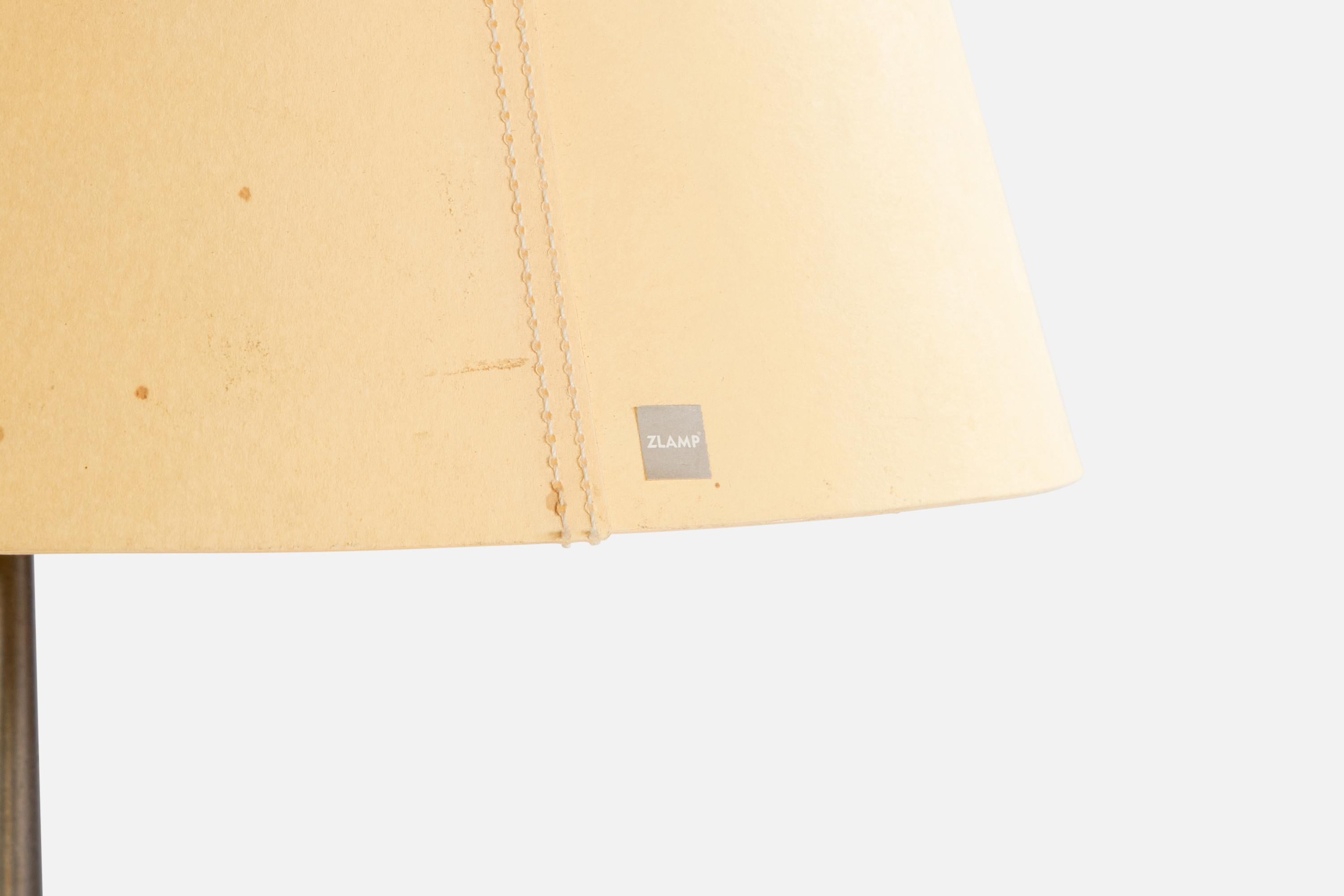 Lars Bessfelt, Floor Lamp, Oak, Metal, Paper, Sweden, 1980s In Good Condition In High Point, NC
