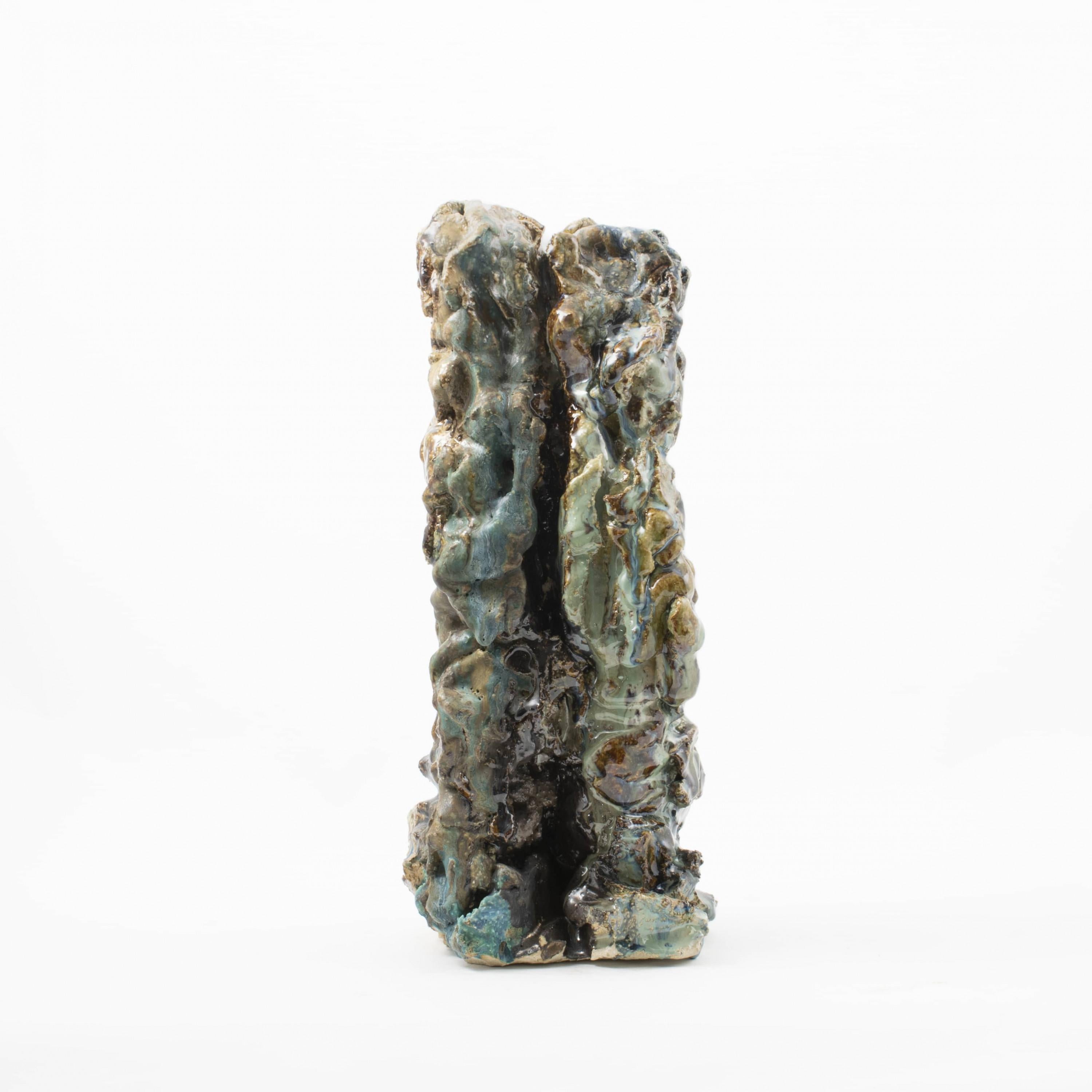 Danish Lars Dan, Glazed Stoneware Sculpture For Sale