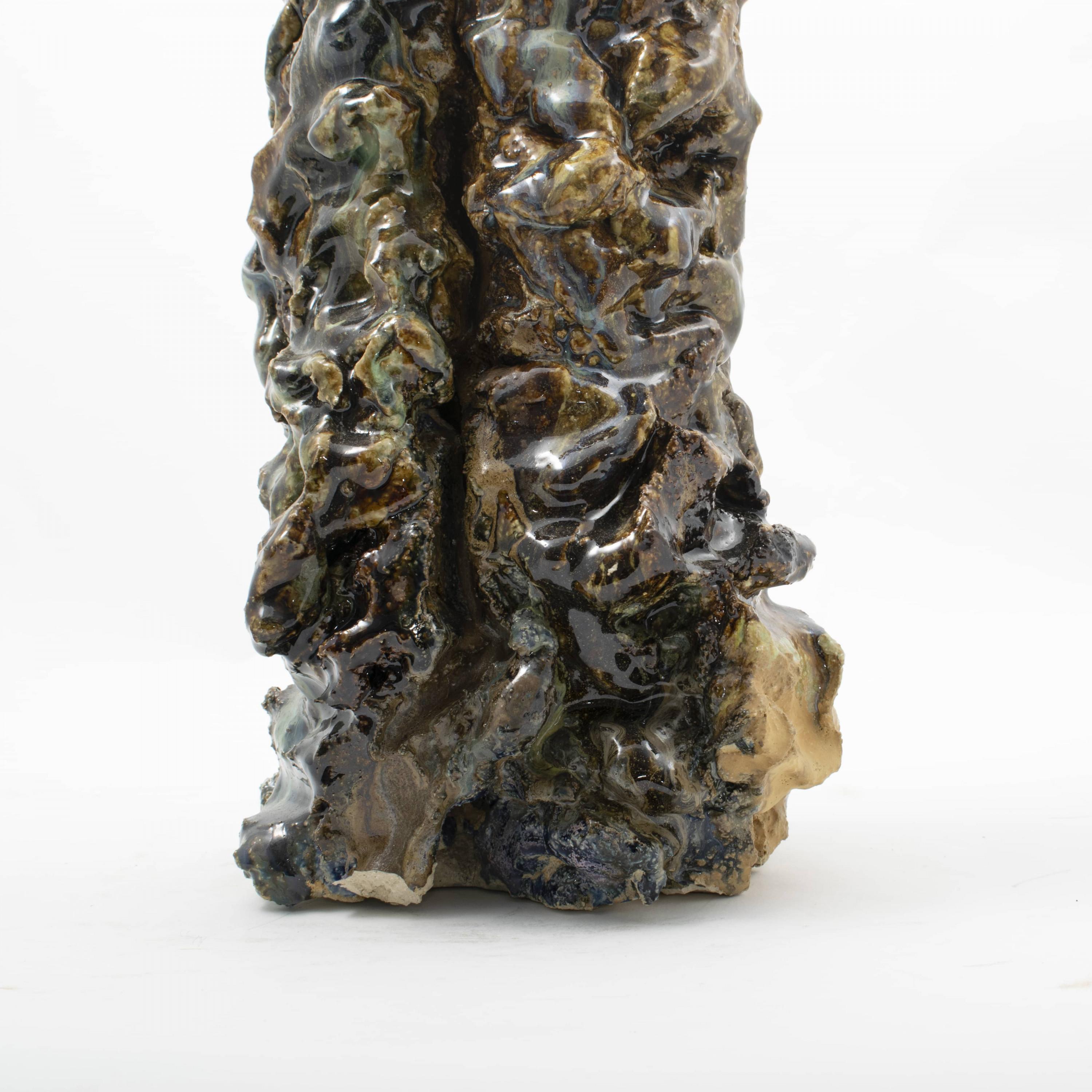 Contemporary Lars Dan, Glazed Stoneware Sculpture For Sale