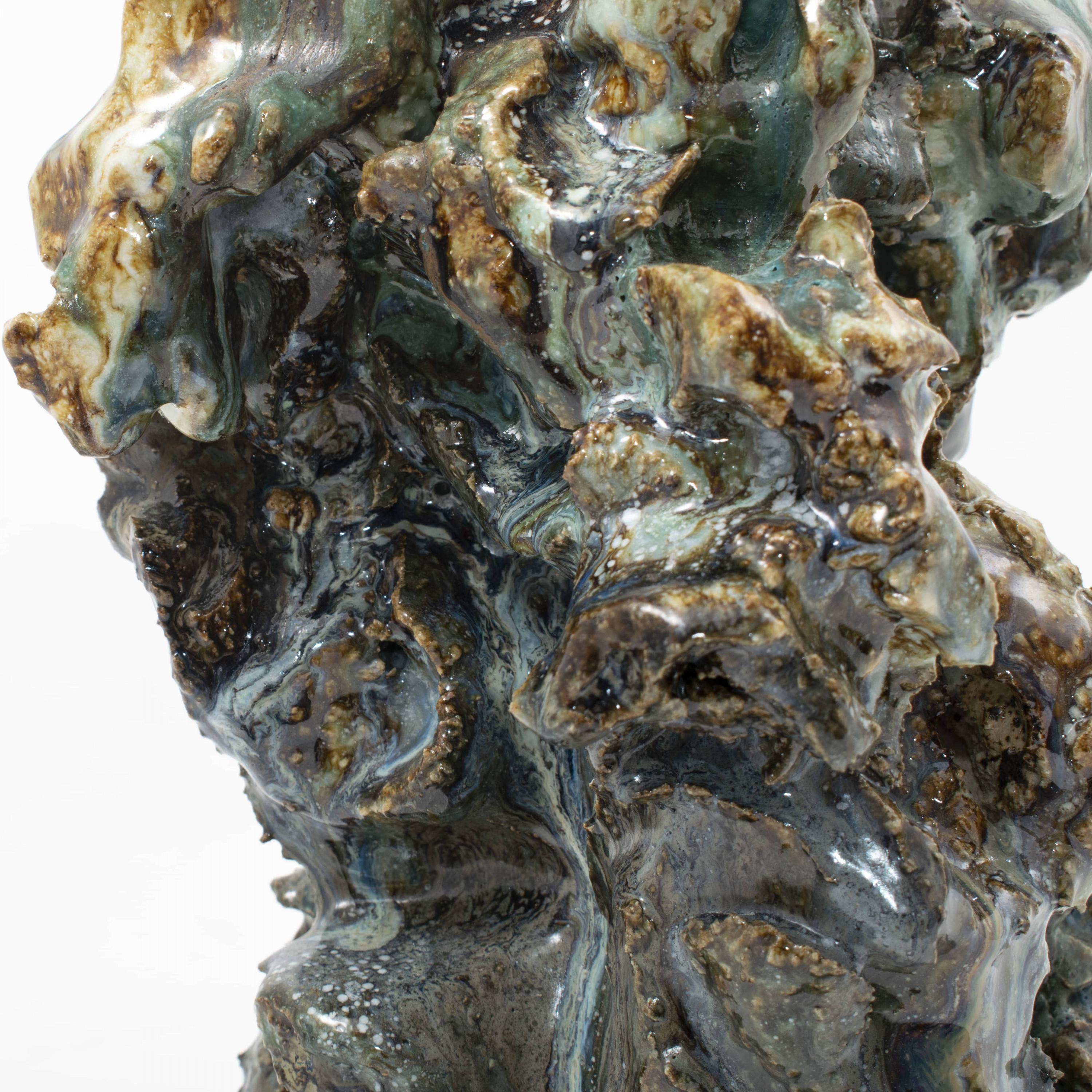 Contemporary Lars Dan. Glazed Stoneware Sculpture For Sale