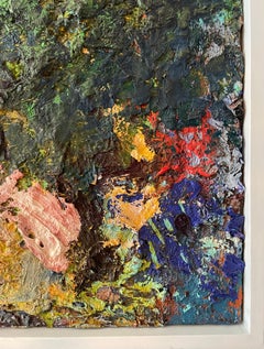 Peinture figurative contemporaine à l'empâtement épais et aux couleurs vives de Lars Dan