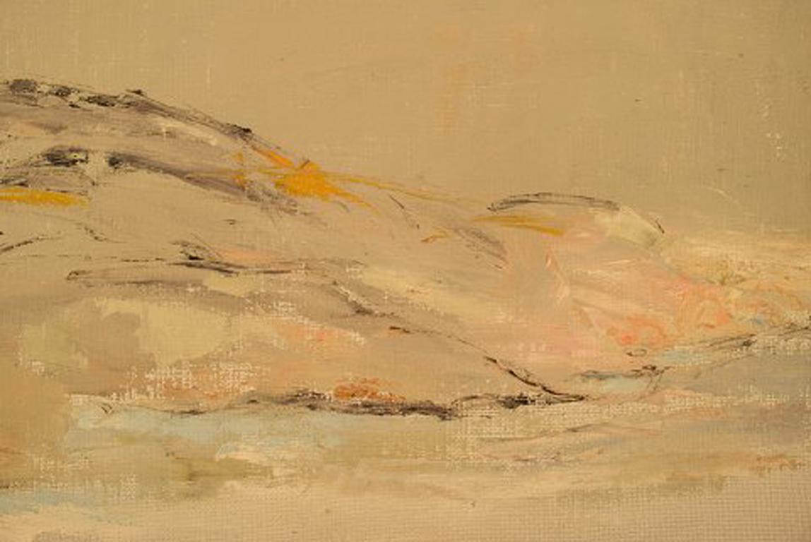 Lars Eklind, Swedish Artist, Oil on Canvas, Modernist Landscape, 1