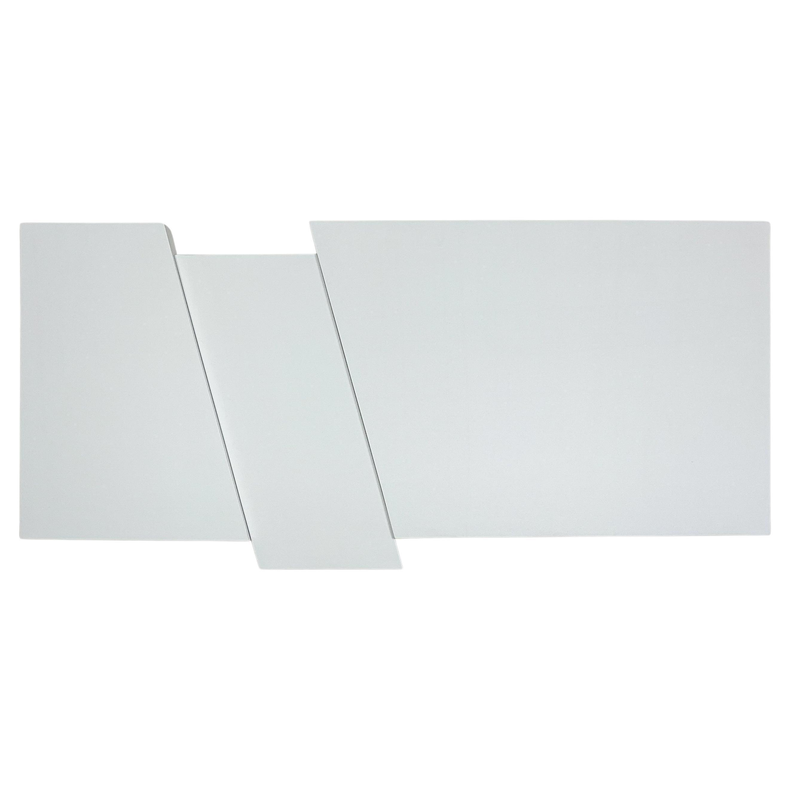 Original Minimalist wall Relief by Lars-Erik Falk, Relief in White No. 63, 1981 For Sale