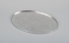 Lars Göransson, Swedish designer. Hammered modernist tin tray.