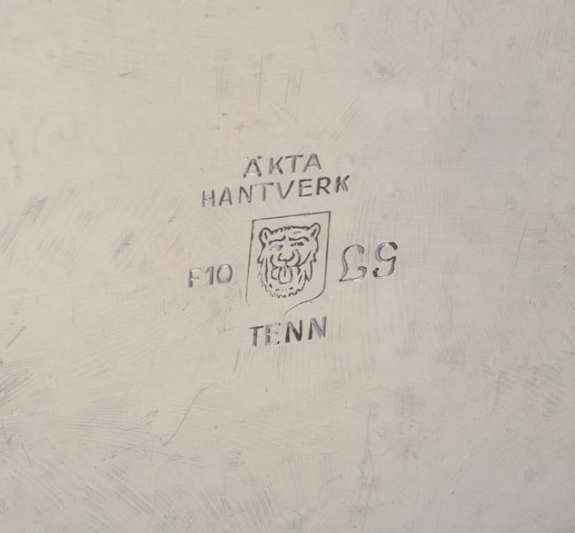 Lars Göransson, Swedish designer. Hammered modernist tin tray. For Sale 1
