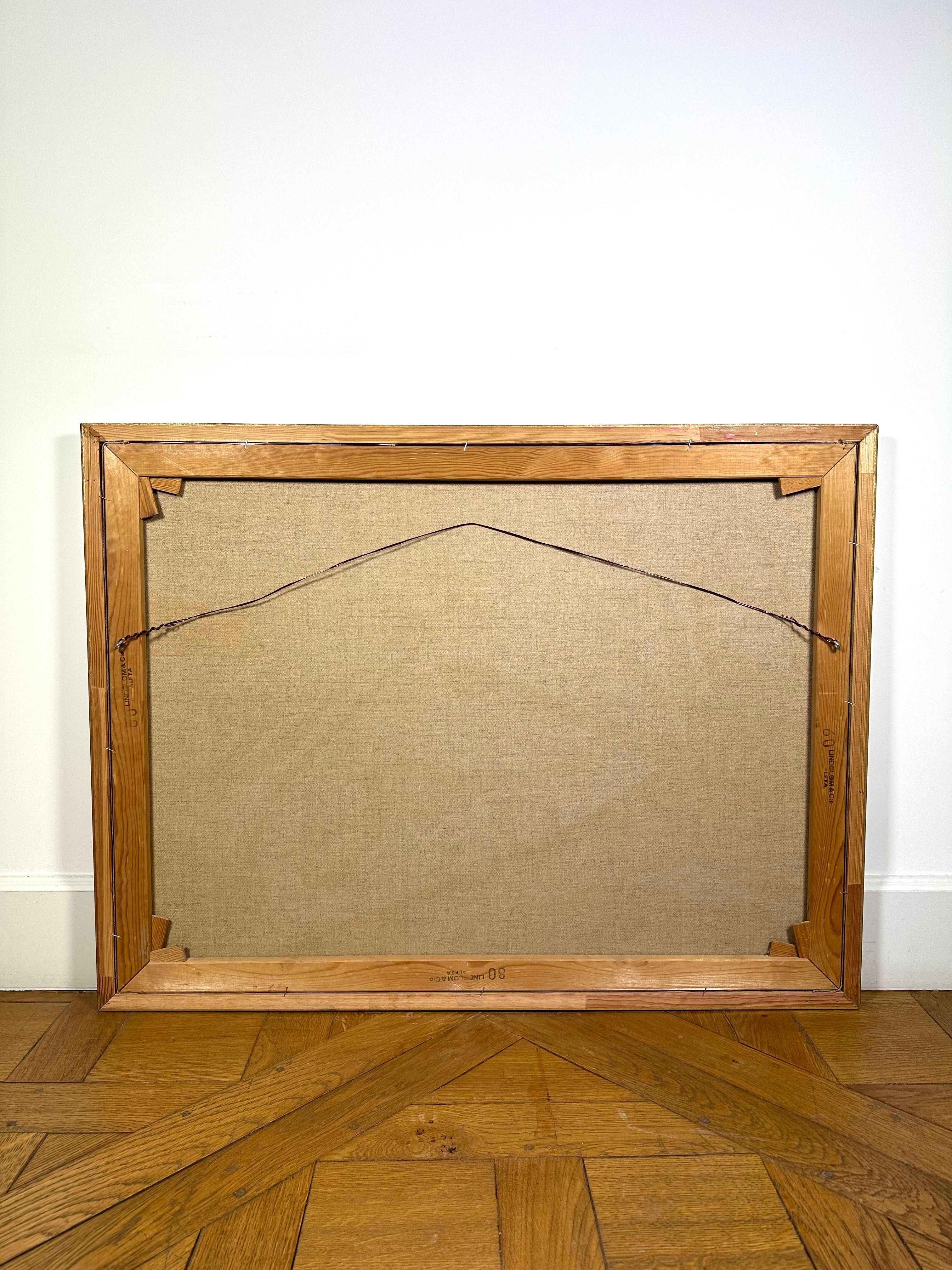 Lars Grönfelt, Öl auf Leinwand, signiert und datiert 69. Surrealistische Komposition, 60x80 cm Größe mit Rahmen 65X85 cm
LARS GRÖNFELT (1926-1982)
Guter Zustand