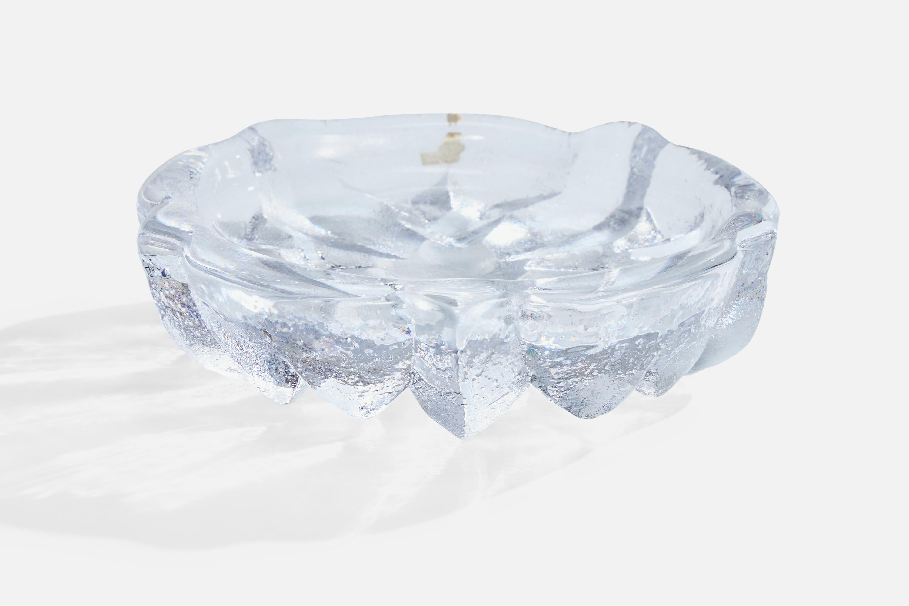 Mid-Century Modern Lars Hellsten, Dish, Glass, Sweden, 1960s For Sale