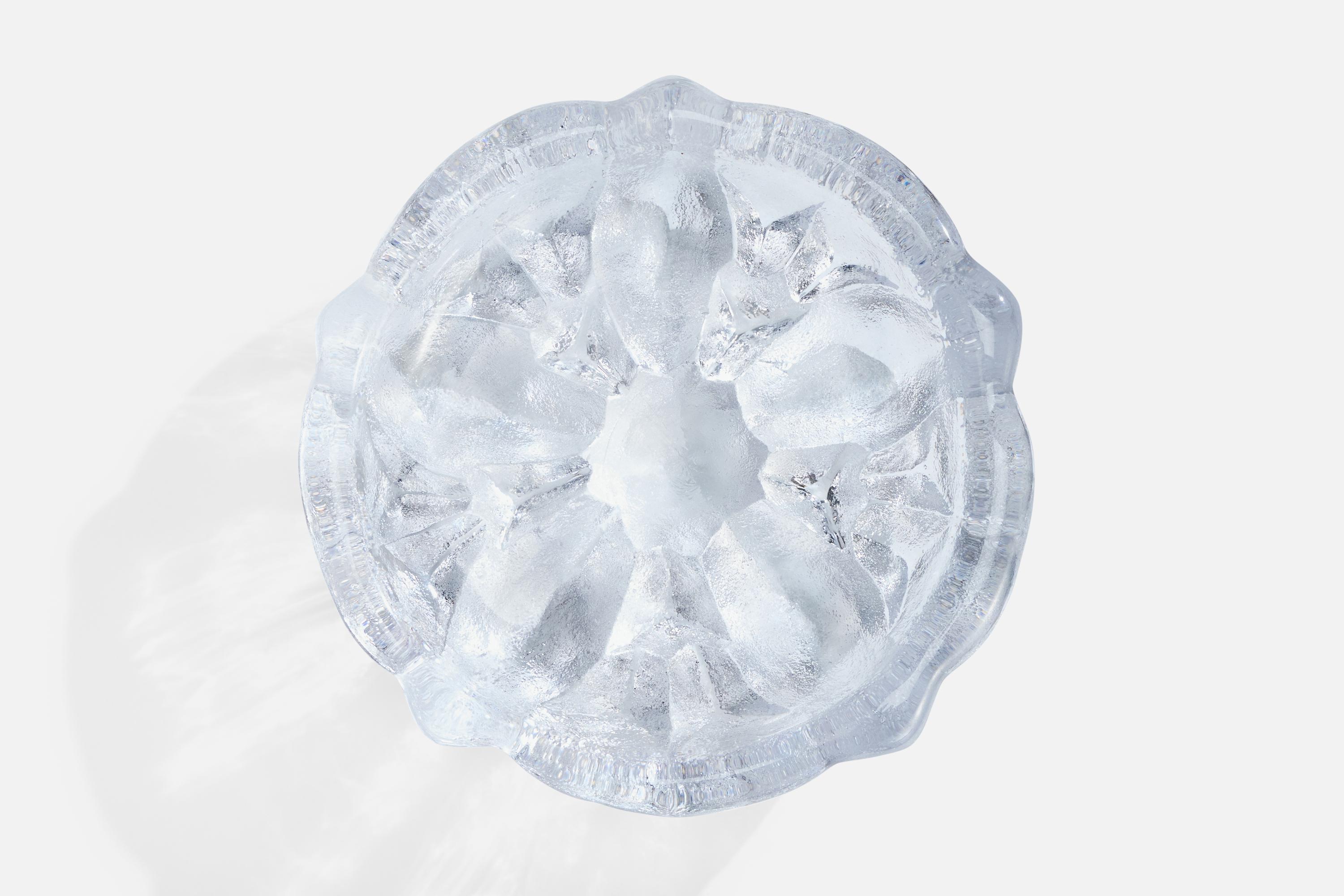Swedish Lars Hellsten, Dish, Glass, Sweden, 1960s For Sale