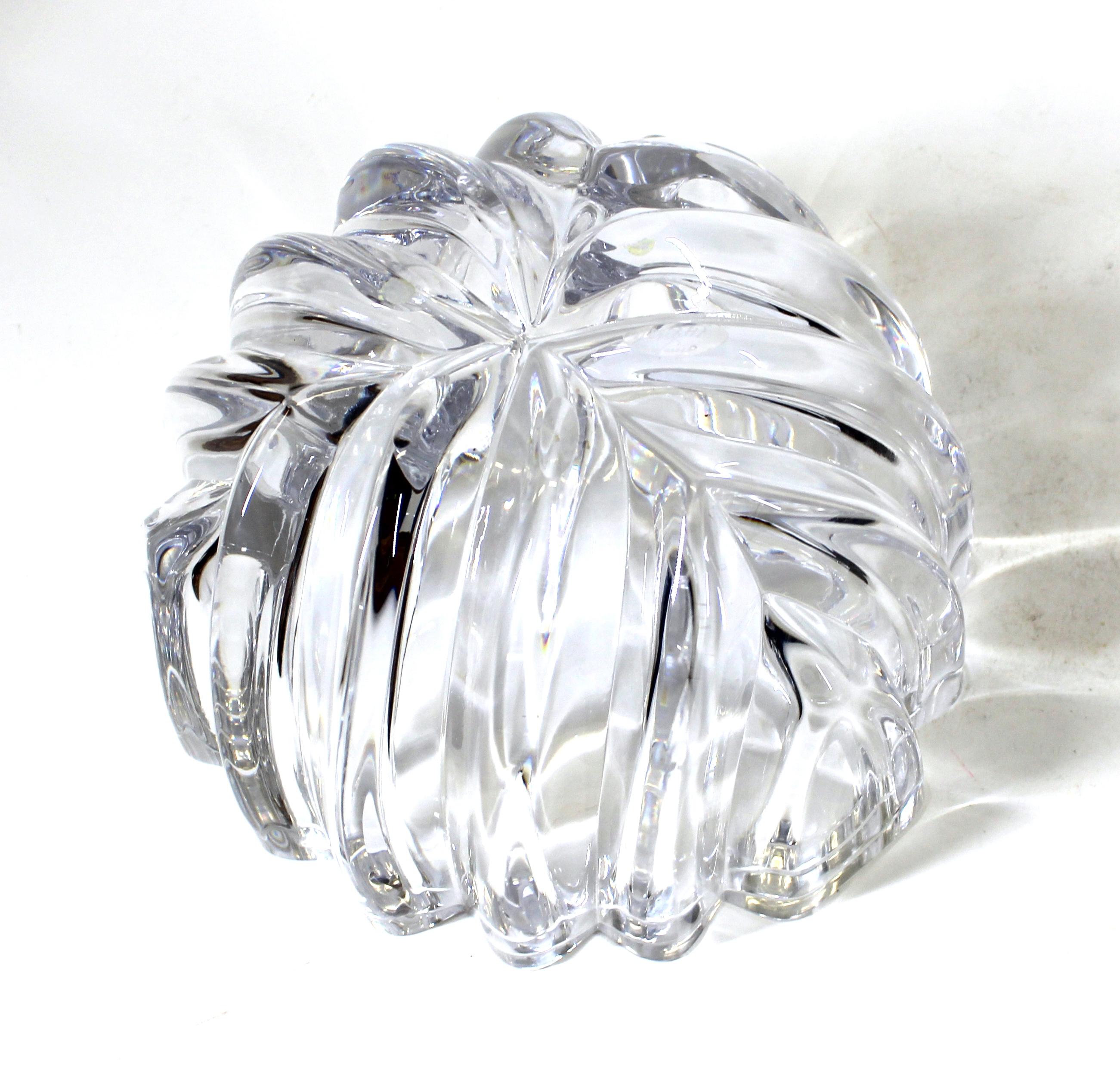 Lars Hellsten for Orrefors Modern Crystal Bowl In Good Condition In Astoria, NY